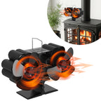 Kaminofen Ventilator Stromloser 8 Flügel Kaminofen Fan für Kamin Ofenventilator