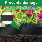 Rasenkante verzinkt Metall, 5m 10m 15m 20m 25m 30m 35m 40m 45m 50m 100x18cm Beeteinfassung Mähkante Palisade Gartenbeet, Silber oder Schwarz(Länge 5m - Höhe 18cm)