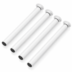 Möbelfüße 4 Stück, Tischbeine höhenverstellbar 70-110 cm, Möbelbeine aus Stahl bis 200 kg belastbar, mit 16 Schrauben, für Tisch, Schrank, Nachttisch, Schlafsofa, Schwarz/Weiß
