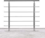 Handlauf Edelstahl 80/100/120/150/160/180 cm, Treppengeländer mit 5 Querstreben | Rostfrei, Wetterfest, Gebürstet, Winkelverstellbar für Innen & Außen und für Treppen, Balkon & Eingang（副本）（副本）（副本）