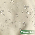 Outdoor Vorhang Wetterfest mit Ösen Sonnenschutz Wasserdicht Thermovorhang Panel,Cremefarben