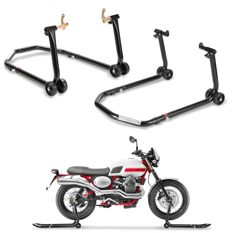 Motorradständer hinten & vorn Motorrad Set, Motorrad Ständer Motorrad Heber mit 4 Rollen Motorrad Hebebühne, Stabilität, Belastbar bis 300 kg