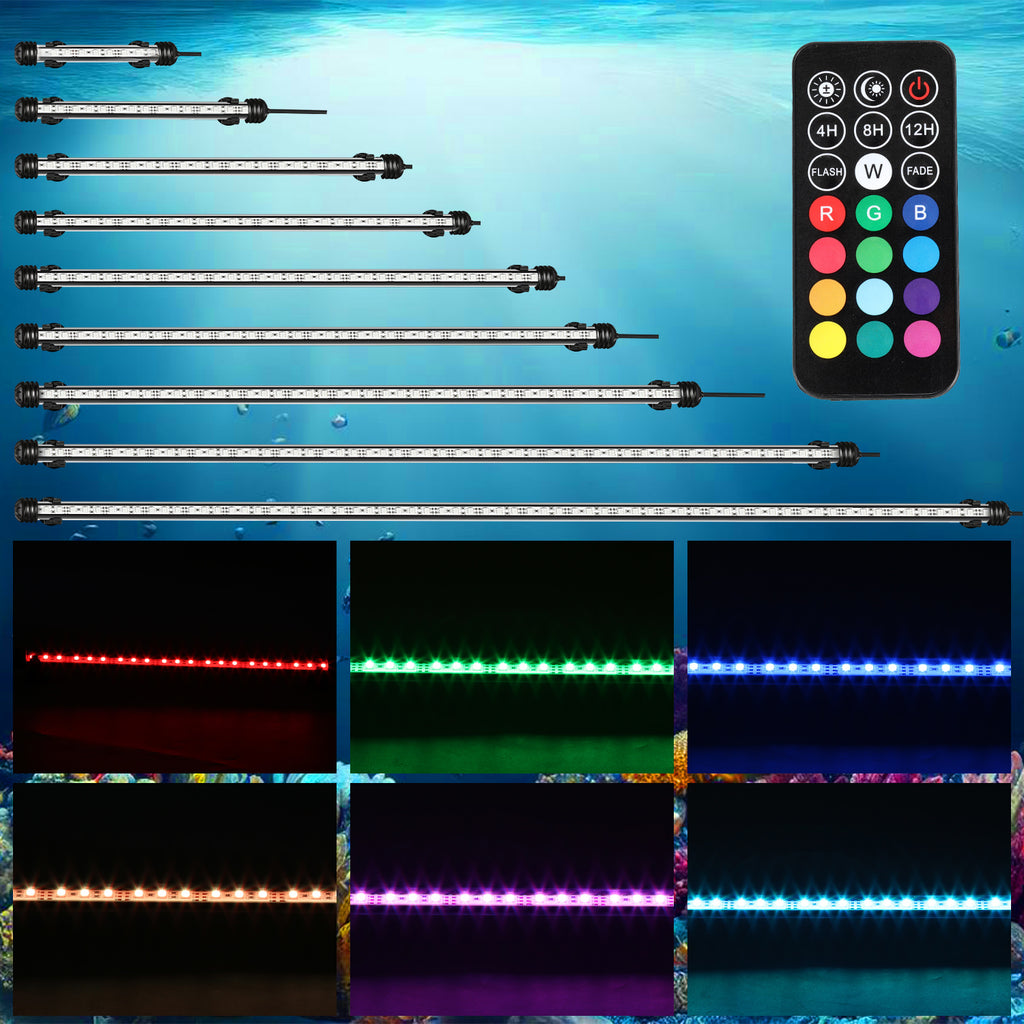 18-112cm LED Aquarium IP67 RGB Süßwasserfische Schildkröten Timing-Funktion