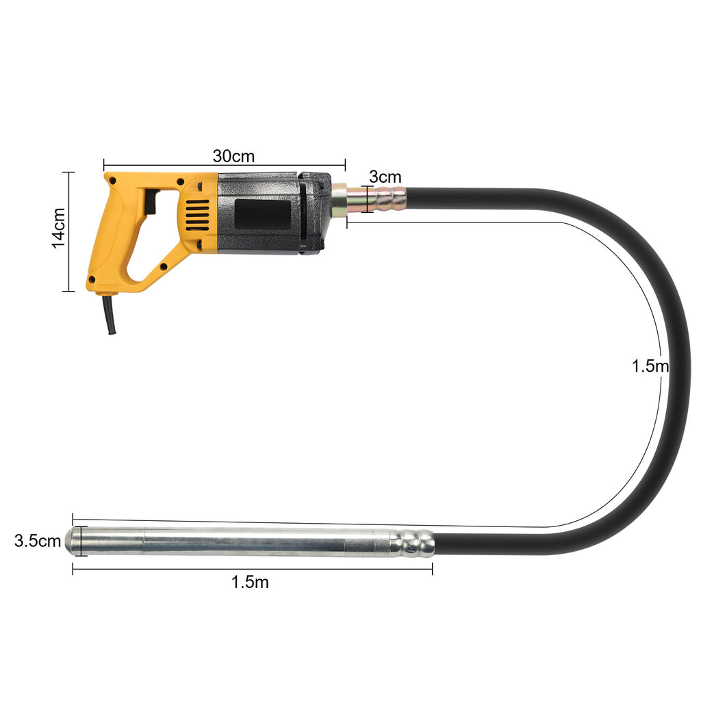 1000W Betonrüttler Rüttelflasche Betonrüttler Beton Vibrator 1.5M Handrüttler