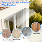 Eingangsüberdachung aus Polycarbonat – wetterfest – einseitiges Dach – zwei Ausführungen: Montage an der Vorderseite oder an der Unterkante