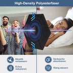 12–36 Stück selbstklebende Akustikplatten, schwarz/grau, aus hochdichtem Dämmmaterial, geeignet für Wandverkleidungen und Schallschutz, ideal für Tonstudios und die Wohnraumgestaltung, sechseckige Rautenform mit Rillen (30 x 26 x 0,9 cm)