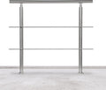 Handlauf Edelstahl 80/100/120/150/160/180 cm, Treppengeländer mit 2 Querstreben | Rostfrei, Wetterfest, Gebürstet, Winkelverstellbar für Innen & Außen und für Treppen, Balkon & Eingang
