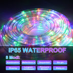 Bunte LED-Lichterketten für den Außenbereich, Regenbogen-LED-Lichterketten, 8 Beleuchtungsmodi mit Speicherfunktion, wasserdichtes Design, geeignet für Gärten, Weihnachtsfeiern und Hochzeiten, 10/20/30/40/50 Meter