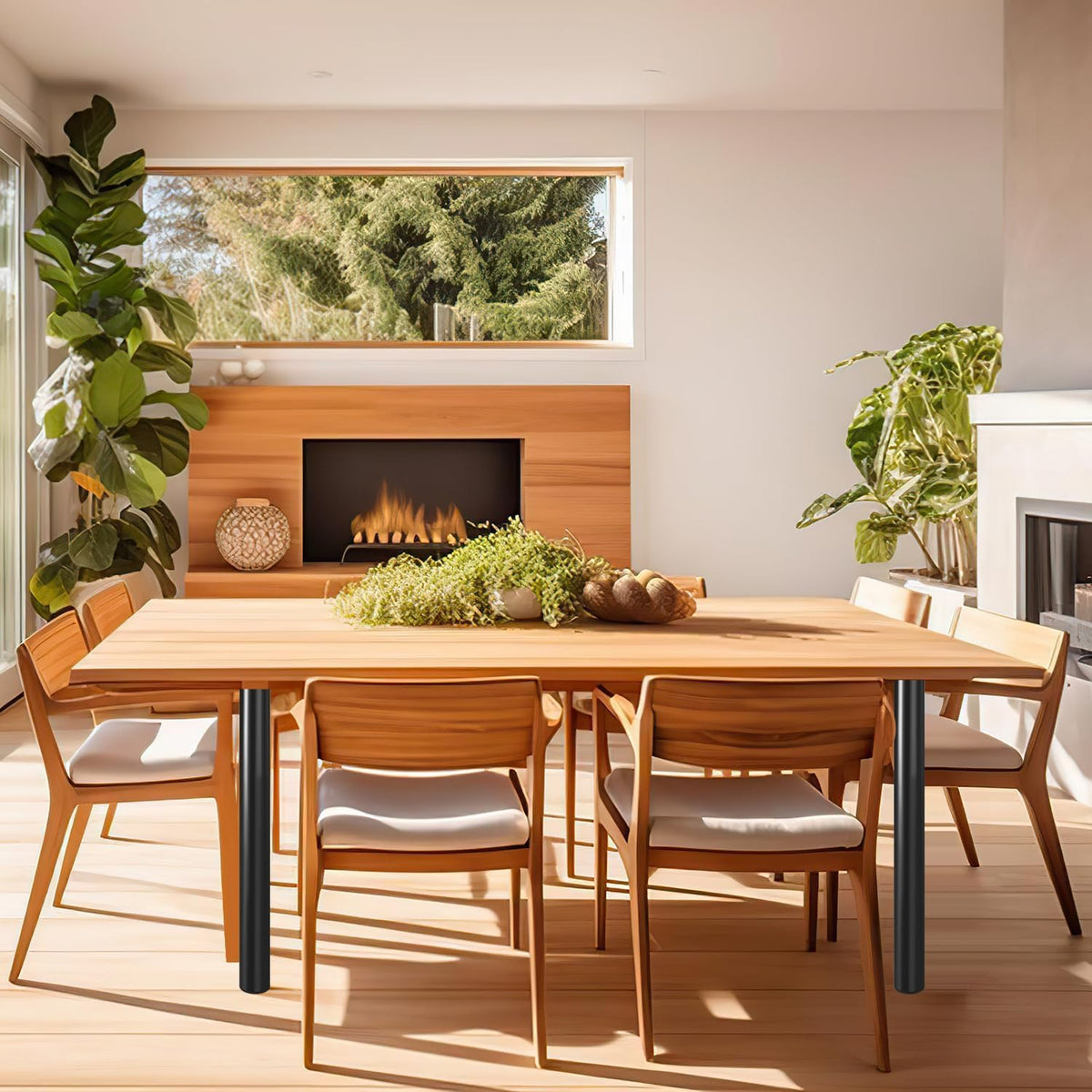 Möbelfüße 4 Stück, Tischbeine höhenverstellbar 70-110 cm, Möbelbeine aus Stahl bis 200 kg belastbar, mit 16 Schrauben, für Tisch, Schrank, Nachttisch, Schlafsofa, Schwarz/Weiß