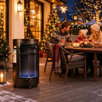 Gasheizung für Innenräume 4200W, Gasofen, 2 Stufen, Gasschlauch Gasheizer mit Dreieckbrenner, Druckregler, Gasschlauch und Schutzhülle für Balkon, überdachte Terrasse und belüftete Räume