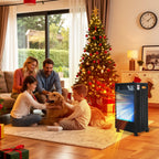 Gasheizung für Innenräume 3800W, Gasofen, 2 Stufen, Gasschlauch Gasheizer mit 2 Heizstufen, ODS-System, Regler, Schlauch und 5 Rollen für Balkon, überdachte Terrasse und belüftete Räume