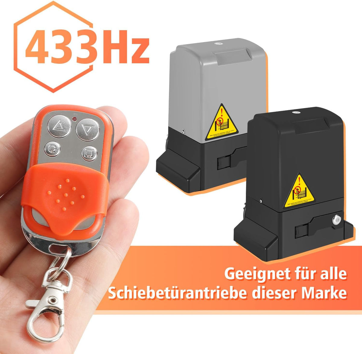 2PCS Garagentoröffner Fernbedienung mit 4 Tasten, Fernbedienung Fernsteuerung 50M, für Torantrieb Toröffner