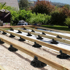 40–70 mm Hohe Stützen für Terrassenfliesen, höhenverstellbar – Plattenförmige Stützunterlagen – geeignet für Holz-, WPC- und Steinuntergründe von Terrassenfliesen