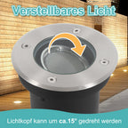 4/8x Bodenleuchte IP67 3W LED Neutralweiß Terrassen Schwenkbar Einbaustrahler