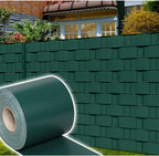 Sichtschutzstreifen für Doppelstabmatten, 35m/50m/70m Wetterfester PVC Sichtschutz (450g/m²) inkl. 30 Clips. Ideal für Doppelstabmattenzaun, Garten & Balkon, Grün