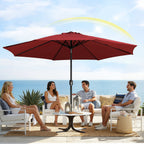 Sonnenschirm 350cm Groß UV-Schutz Gartenschirm Wasserabweisende Balkonschirm Ampelschirm ohne Ständer,Parasol mit Handkurbel Marktschirm für Balkon Garten Terrasse, Es stehen fünf Farben zur Auswahl