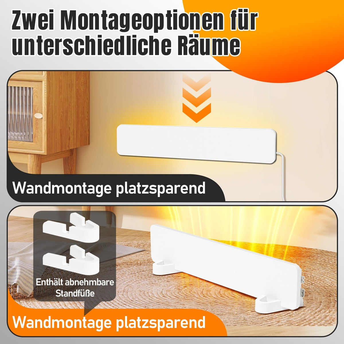 Schimmel Infrarotheizung, 50W Schimmelentferner Wand, Ohne Chemie, Wandmontiert & Freistehend, Geeignet für Badezimmer, Schlafzimmer und Wohnzimmer