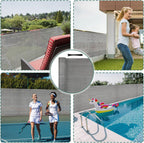 Sichtschutz Zaun, Windschutz Balkon Garten, HDPE 150 g/m², blickdichtes Zaunnetz mit Ösen,verstärkter Rand, UV-stabil, inkl. 50 Kabelbinder – Grau