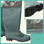 Wathos Herren und Damen Wasserdichte Anglerhosen aus 70D Nylon PVC und Neopren für Angeln
