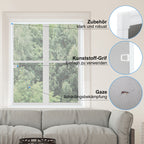 Fliegengitter Fenster Tür Gitter Moskito Aluminium Insektenschutz，120x140CM/100x120CM/80x100CM