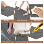 PVC-Bodenbelag, selbstklebende Vinylfliesen, Vinylboden, 91,44 cm × 15,24 cm – Stärke 2 mm, rutschfeste Vinyl-Verbundbodenstreifen, geeignet für Schlafzimmer und Wohnzimmer, 18 Stück = 2,5 m², in drei Farben erhältlich