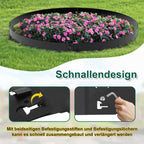 Rasenkante mit Dornen, 100x18cm Rasenkante Metall Beetumrandung, Beeteinfassung Flexible Verformbar Metall Palisade für Garten Bauernhof, Silber/Schwarz