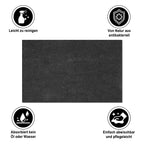Grillteppich Grillunterlage Grillmatte, 75x120 cm/ 80x120 cm/ 90x120 cm/ 100x120 cm Grillmatten zum Grillen im Garten, Bodenschutzmatte BBQ Schutz Feuerfeste hitzebeständige für Familien-Grillabend auf, Anthrazit