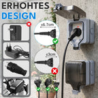 IP65 Wasserdichte Außensteckdose Outdoor mit Schalter, Schutzkontakt, 16A 250V, 1-Fach, Aufputz für Garten & Feuchtraum