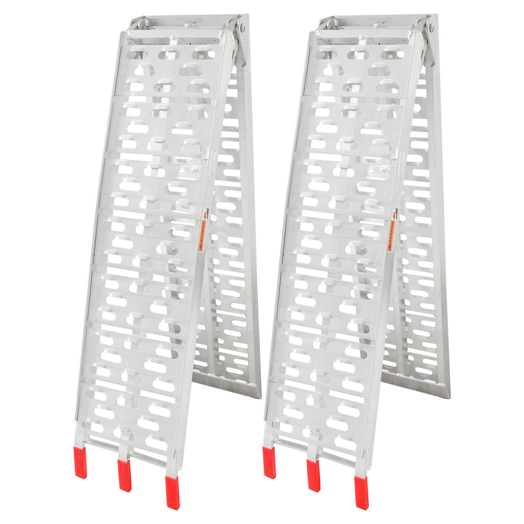 1/2x Laderampe, klappbare Laderampe für bis zu 680 kg, rutschfeste Laderampen, Aluminium-Zugangsrampe, für Autos, Anhänger, Motorräder, Fahrräder, Quads, PKWs