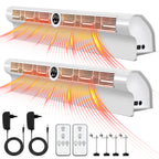 Heizkörper Ventilator Weiß - Energieeffizienter Wärmeverteiler mit 6 Lüftern, Automatischer Ein/Aus-Funktion, 3-Stufen-Regelung, RGB-LED und Fernbedienung für Schnelle Wärmeverteilung