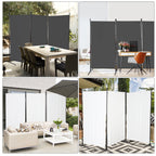 Balkon-Paravent, Sichtschutz für den Außenbereich, zusammenklappbar, Gartentrennwand, Raumteiler, mobil, 180 cm × 180 cm / 260 × 180 cm / 300 × 170 cm