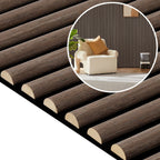 Schallabsorptionsplatten, 120 x 60 cm, für gewölbte Wände, aus Holz und Filz, schalldämmend, Holzoberfläche, geeignet für die Wandgestaltung in Aufnahmestudios und Privathaushalten, große Abdeckfläche, Farbe: Weißeiche/Schwarznussbaum, 1–4 Stück