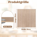 3 mm dickes Sperrholz, 300 x 300 mm, 30er-Pack, Walnussholz, handgefertigte Zuschnitte, geeignet für Modellbau, Laserschneiden, Lasergravur, Kohlezeichnung, Malerei und DIY-Ölmalerei