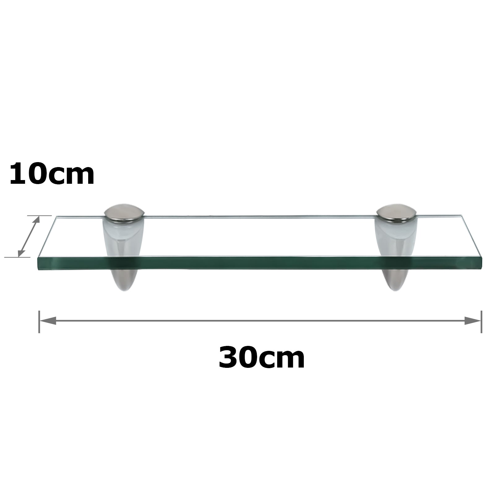Glasablage Glasregal, Wandregal Mattglas mit 8mm ESG Sicherheitsglas und Halterung, perfekt geeignet als Duschregal/Badablage für Bad, Küchen,Balkon, Verschiedene Größen