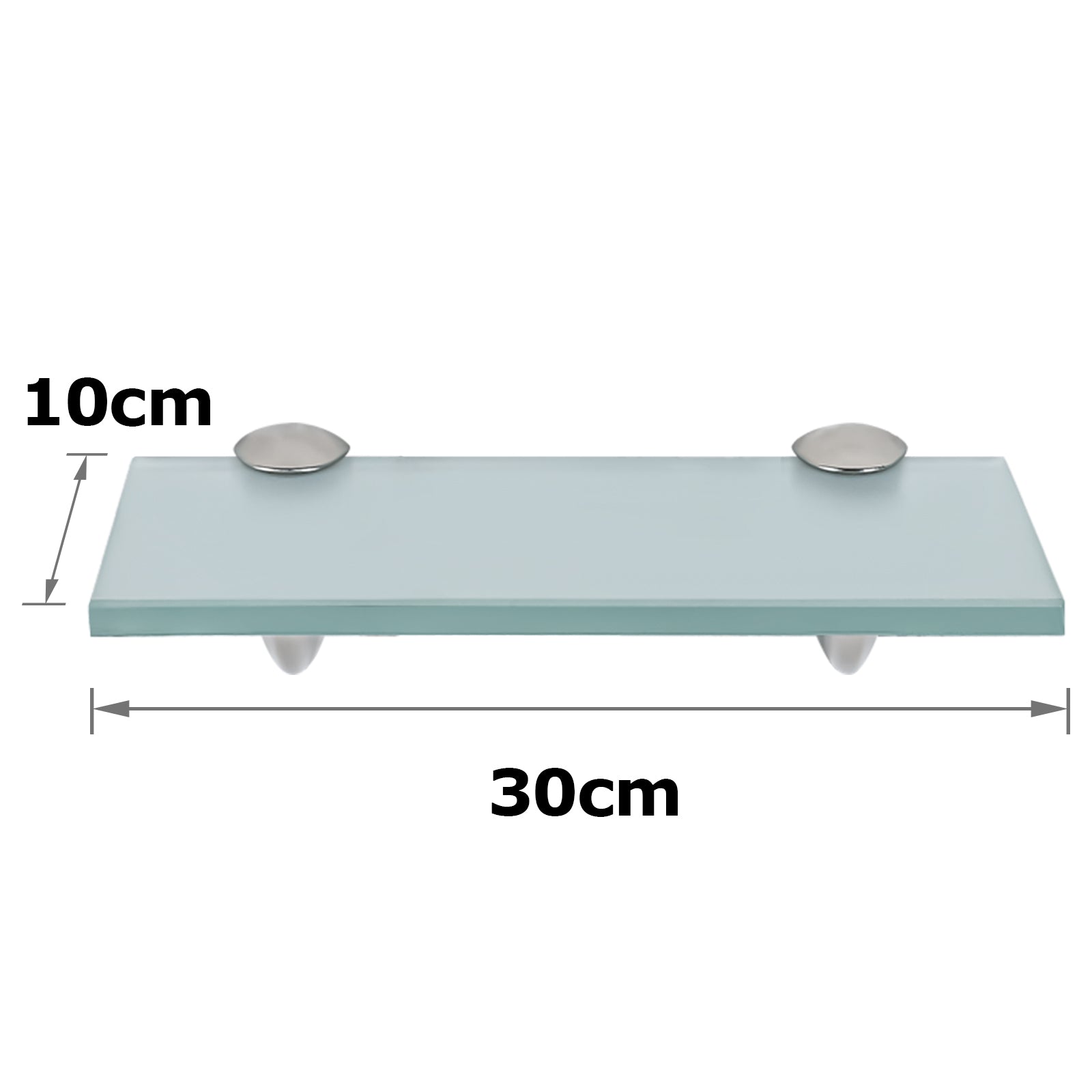 Glasablage Glasregal, Wandregal Mattglas mit 8mm ESG Sicherheitsglas und Halterung, perfekt geeignet als Duschregal/Badablage für Bad, Küchen,Balkon, Verschiedene Größen