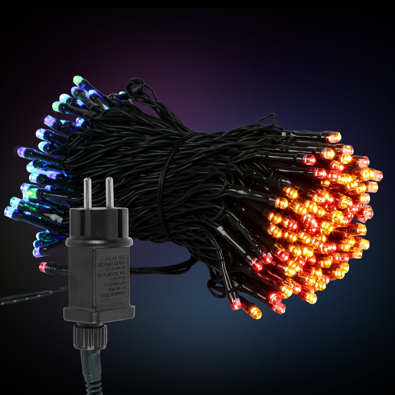 10/20/30 Meter Außenbeleuchtung, 100/200/300 LED-Lichterketten, 8 Lichtmodi, mit Stecker, Schutzklasse IP44, für den Innen- und Außenbereich geeignet, ideal für Weihnachten, Ostern, Halloween und Hochzeitsfeiern