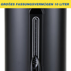 Glühweinkocher 10L Heißgetränkespender Glühweinkessel Edelstahl Einkochautomat Glühweinautomat mit Thermostat Heißgetränkeautomat Schwarz