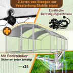 6–24 Quadratmeter große kuppelförmige Hühnerställe für den Außenbereich, Hühnerställe aus verzinktem Stahl, mit Tür und Riegel, Geflügelställe für Hühner, Kaninchen, Gänse, Tauben und Wachteln, Metallzäune