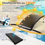 Sonnenkollektor Poolheizung, 113x69x35cm Solarheizung Maximaler Durchfluss 10000 L/h, Pool Heizungen Solaranlage für Warmwasser, Gartendusche, Pool