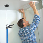 Teleskophalterung für die Decke (2er- bzw. 4er-Set), maximale Tragkraft pro Stück 50 kg, Neigungswinkel bis zu 45 Grad, einhändig bedienbar, geeignet für Wand- und Deckenmontage