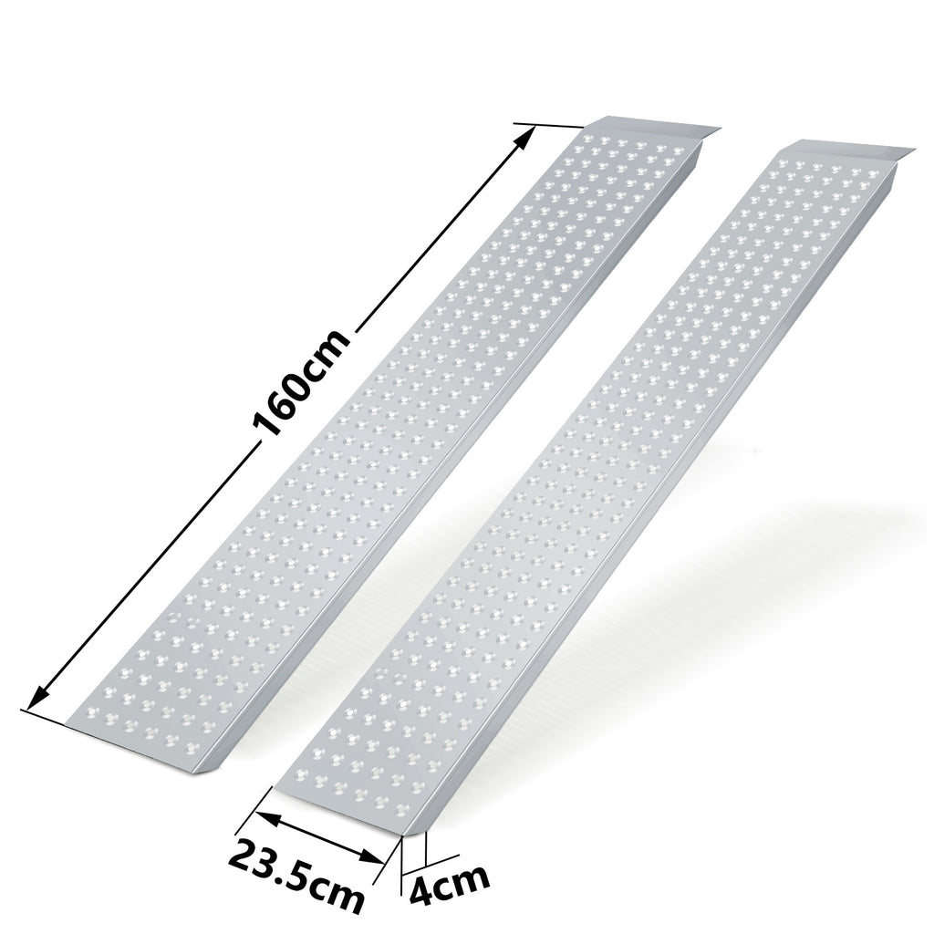Verladerampe aus verzinktem Stahl für Anhänger, 2er-Set, 135 cm/160 cm