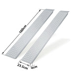 Verladerampe aus verzinktem Stahl für Anhänger, 2er-Set, 135 cm/160 cm