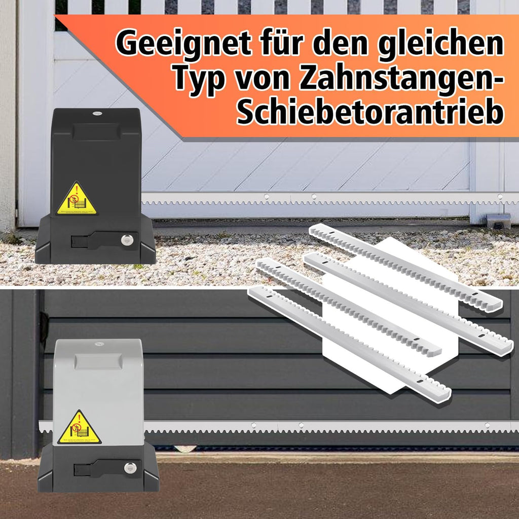 Zahnstange für Schiebetorantrieb Schiebetor Toröffner, 2M Zahnschiene, 4PCS (je 50 cm lang) Schiene Dicke 10 mm Länge 0,5 m
