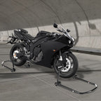 Motorradständer hinten & vorn Motorrad Set, Motorrad Ständer Motorrad Heber mit 4 Rollen Motorrad Hebebühne, Stabilität, Belastbar bis 300 kg