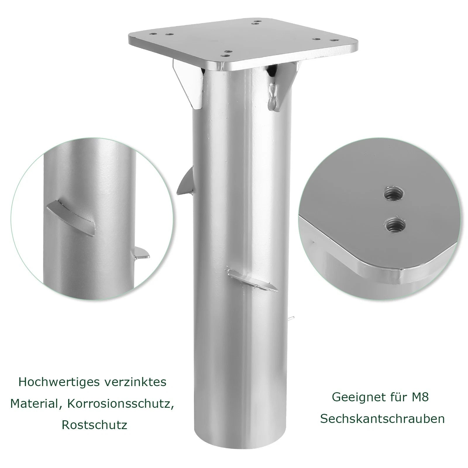 Sonnenschirmständer Bodenhülse Schirmständer Schirmfuß Bodenplatte Ständer Sonnenschirm-Bodenanker zum Einbetonieren – Robuster & sicherer Halt für große Ampelschirme
