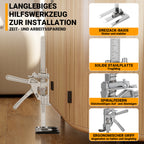 Arbeitssparender Möbelheber 2/4 Stück 38cm bis 200kg Handwerkzeugheber, Armwagenheber mit Skala & Doppelschnelligkeitsabsenkung, Hub 0-230mm, Klemmkopf & rutschfesten Gummipads