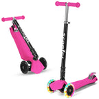 Kinder-Tretroller, City-Tretroller, Dreirad-Tretroller, Tretroller, zusammenklappbare Tretroller, Dreirad-Tretroller mit LED-Rädern, Kinder-Tretroller mit 4-stufiger Höhenverstellung, maximale Tragkraft 50 kg