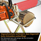 Verzinkter, klappbarer Holzsägeständer, geeignet zum Holzspalten und für Kettensägen, mit einer Tragkraft von bis zu 150 kg, goldfarben, 80 x 65 x 78 cm
