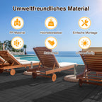 Terrassenfliesen aus Polypropylen, 30 x 30 cm, anthrazitgrau/rotbraun, Kunststoff | Witterungsbeständig, rutschfest, einfache Verlegung, geeignet für Terrassen, Balkone und Gärten, leicht zu reinigen, Kunststoffbodenbelag, 1–5 m²