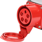 CEE Stromverteiler 400V 16A 5 Polig, CEE Adapter mit 3 x CEE Steckdose 16A IP44 Spritzwassergeschützt, Baustrom Verteiler für Generator Baustelle Werkstatt Camping mobile Stromversorgung